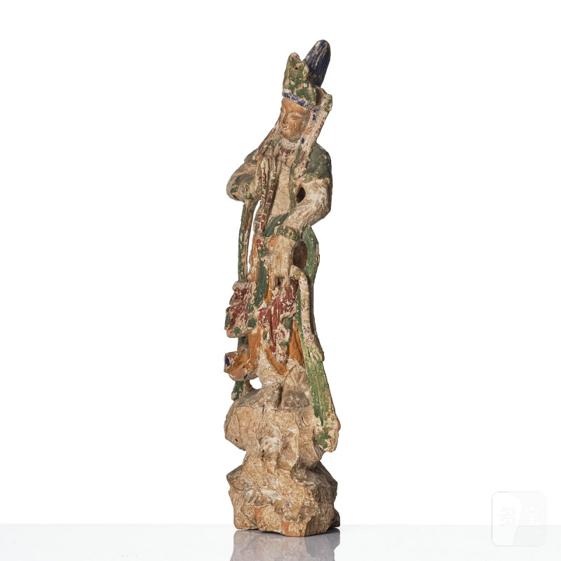 A wooden sculpture of Guanyin, - 图5